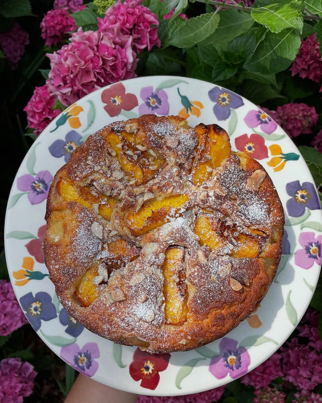 Ricotta, Nectarine and Almond Cake