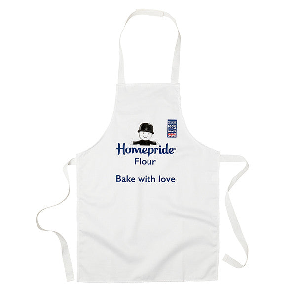 White Bake with love apron 7 to 10 years